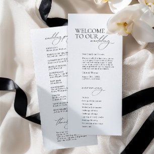 Calligraphie Moderne Simple Programme de Mariage B