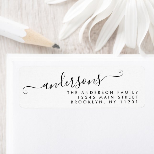 Calligraphie moderne tendance Script Black Nom de  (En situation)