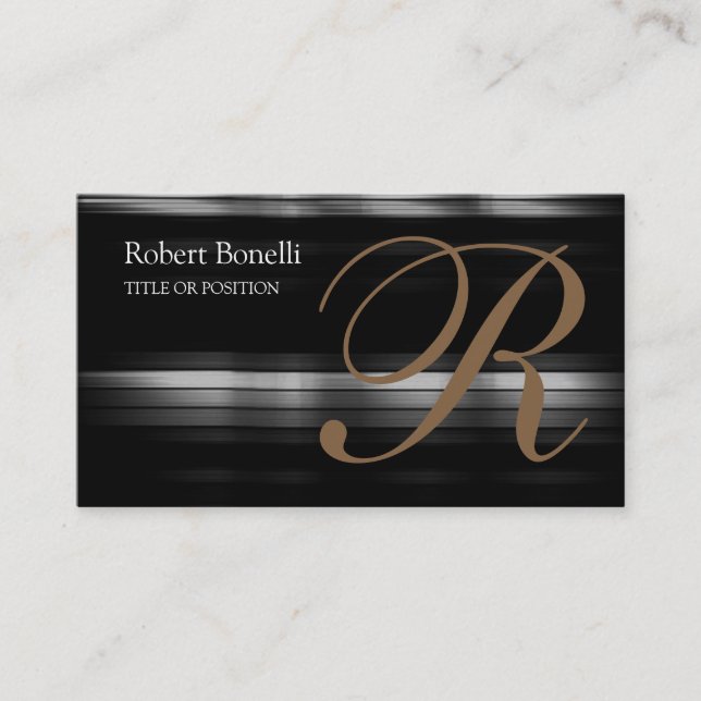 Calligraphie Monogramme Chic Carte de visite (Devant)