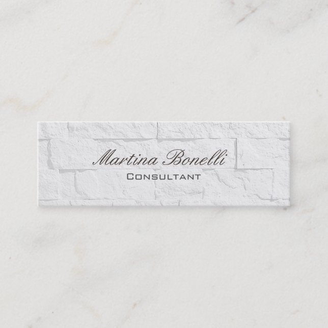 Calligraphie Mur Brick Skinny Clear Carte de visit (Devant)