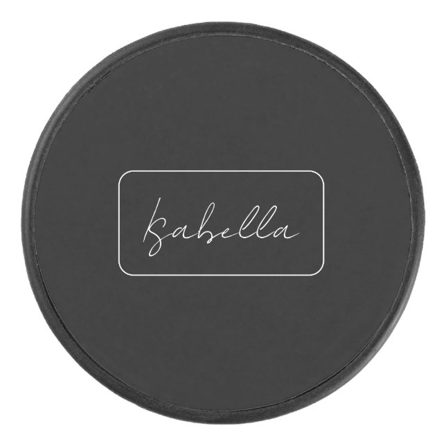 Calligraphie Noir Blanc Plaine Créative Nom modern (Devant)