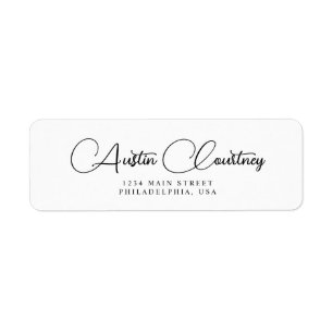 Calligraphie noir et blanc Mariage minimal