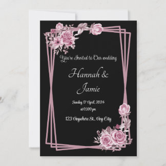 Calligraphie noire romantique Tous les Faire-part 