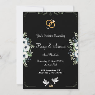 Calligraphie noire romantique Tous les Faire-part