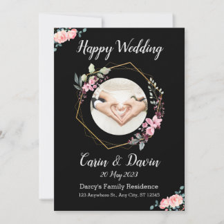 Calligraphie noire romantique Tous les Faire-part 