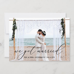 Calligraphie Nous Avons Une Carte De Mariage Photo