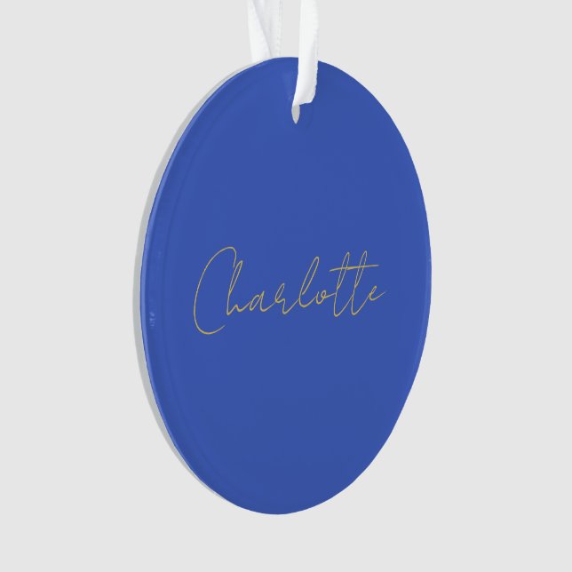 Calligraphie Or Couleur Deep Royal Nom personnalis (devant)