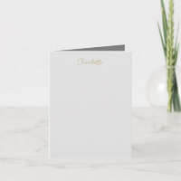 Calligraphie or couleur gris Personnalisé Edition 