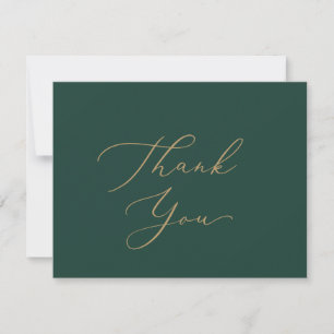 Calligraphie Or Délicate Carte de remerciements