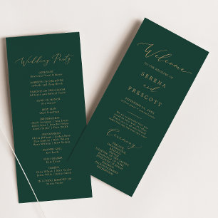 Calligraphie Or Délicate Programme de mariage ve