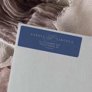 Calligraphie romantique   Denim Blue Adresse de re