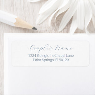 Calligraphie romantique Dusty Blue Adresse de reto
