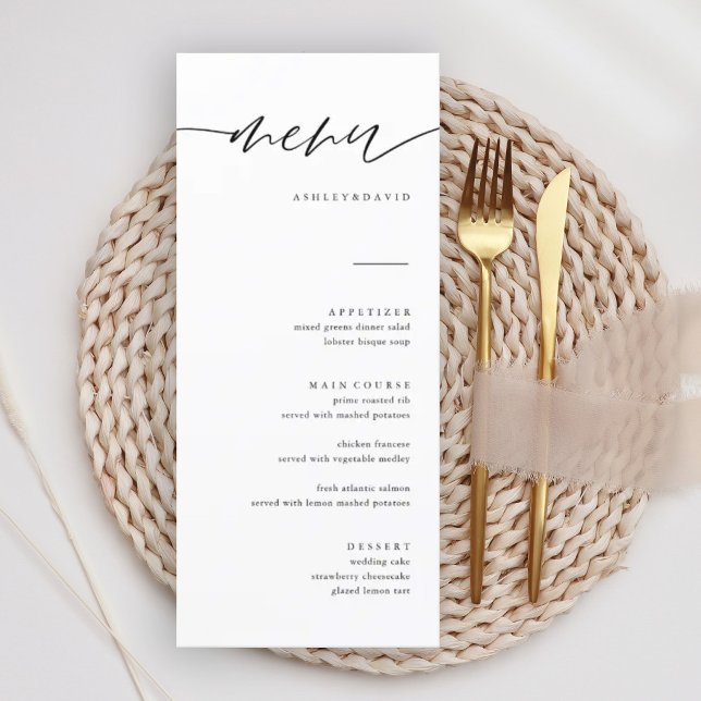Calligraphie rustique Élégant Mariage Cartes de me (Créateur téléchargé)