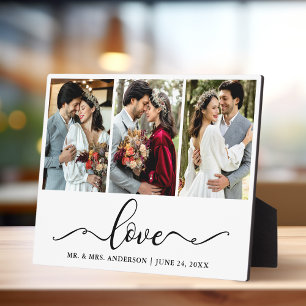 Calligraphie Script Love 3 Mariage photo Plaque