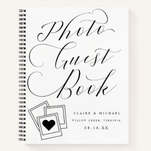 Calligraphie Script Mariage Photo Livre d'invité