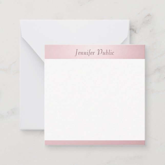 Calligraphie Script Modèle Elégant Rose or (Devant)