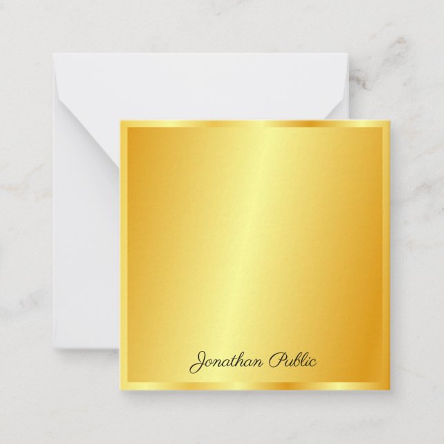 Calligraphie Script Nom Modèle Trendy Gold Look (Devant)