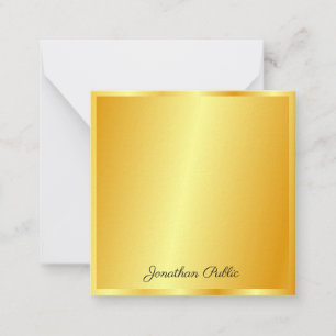 Calligraphie Script Nom Modèle Trendy Gold Look