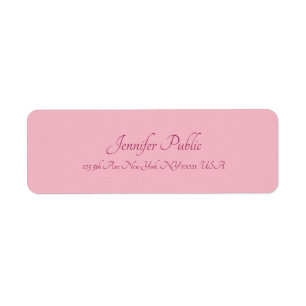 Calligraphie Script Texte Élégant Pink Plain Moder