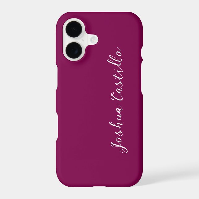 Calligraphie Simple Couleur Vin Nom Professionnel (Verso)