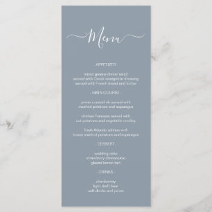 Calligraphie simple Dusty Blue Mariage Carte de me