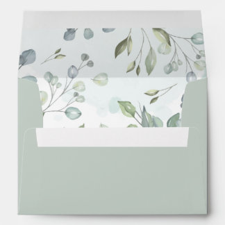 Calligraphie simple enveloppe de verdure rustique