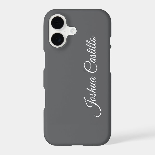 Calligraphie Simple Gris Professionnel Nom (Verso)