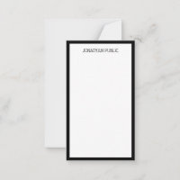 Calligraphie Simple Noir Blanc Modèle vertical