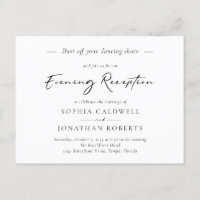 Calligraphie Soirée Mariage Réception Invitation