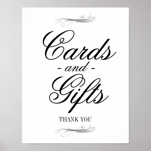 Calligraphie & Vin Mariage Cartes & Cadeaux Poster (Devant)