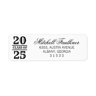 Calligraphy 2024 Graduation Return Address Label
