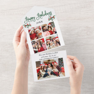 Calligraphy 5 Photo All In One Holiday Card