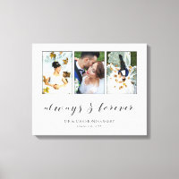Calligraphy Always & Forever Wedding Photo Collage