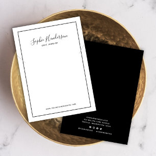 Calligraphy and Black Border Necklace Display Card