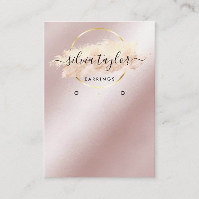 Calligraphy art Earring display card (Front)