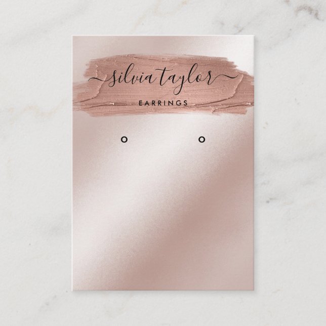 Calligraphy art modern Earring display card (Front)