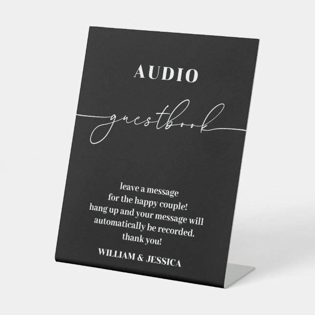 Calligraphy Audio Guestbook| Phone Guest Book Sign (Front)