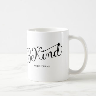 calligraphy be kind coffee mug