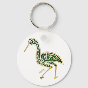 Calligraphy Bird (Stork) Keychain