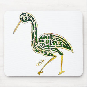 Calligraphy Bird (Stork) Mouse Pad