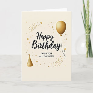 Calligraphy Birthday Wishes Card
