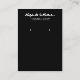 Calligraphy Black White Earring Display Business Card