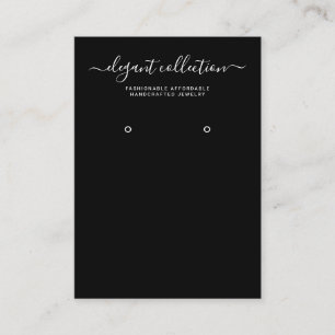 Calligraphy Black White Earring Display Business Card