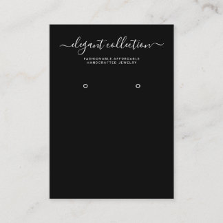 Calligraphy Black White Earring Display Business Card