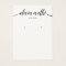 Calligraphy Black White Earring Display Card