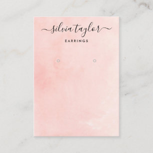 Calligraphy Black White  Earring Display Card