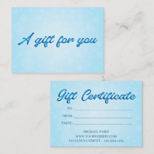 Calligraphy Bobble Small Business Gift Certificate