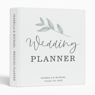 Calligraphy Botanical Wedding Planner Binder