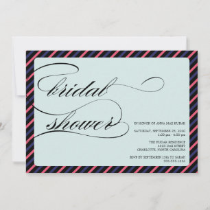 {calligraphy} bridal shower invitation