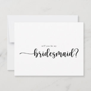 Calligraphy Bridesmaid Proposal Note Card